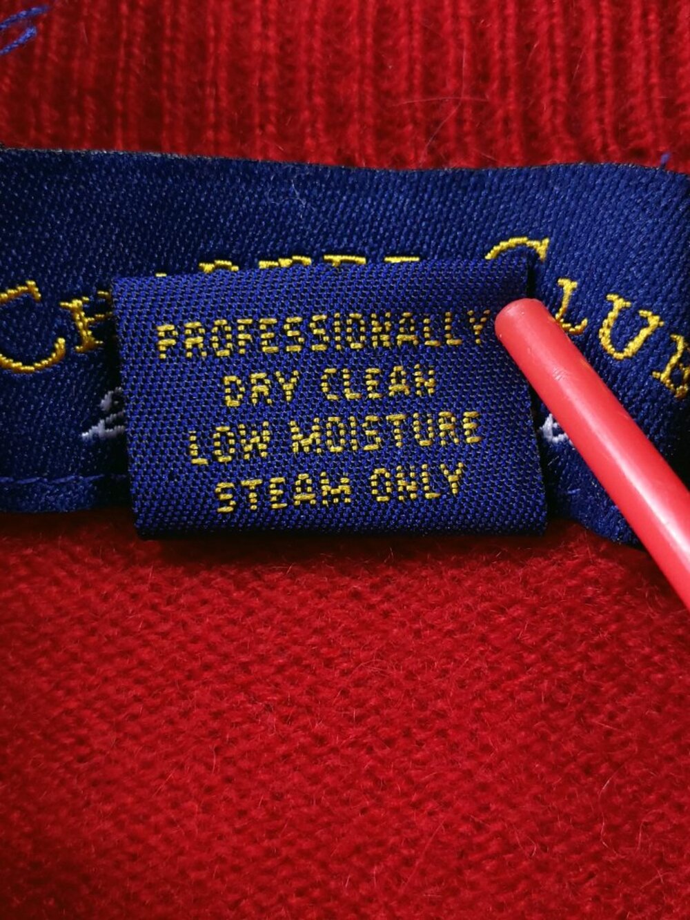 Charter Club 2 Ply 100% Cashmere Sweater Size XL Pullover Turtleneck Red Preppy - Picture 3 of 12